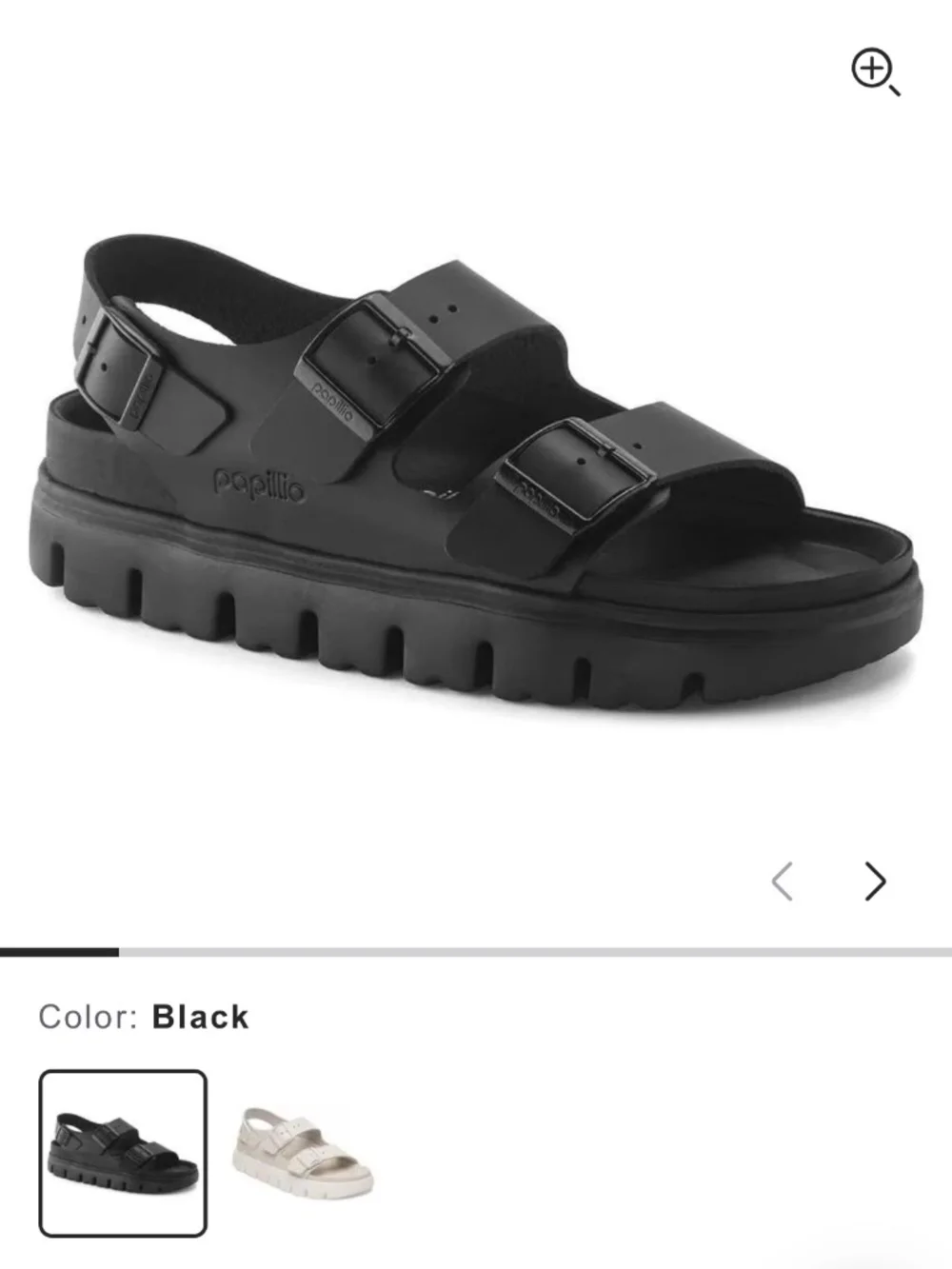 Birkenstock Papillio Milano Chunky Leather in Black Size 7-7.5 US / 38 EU B
